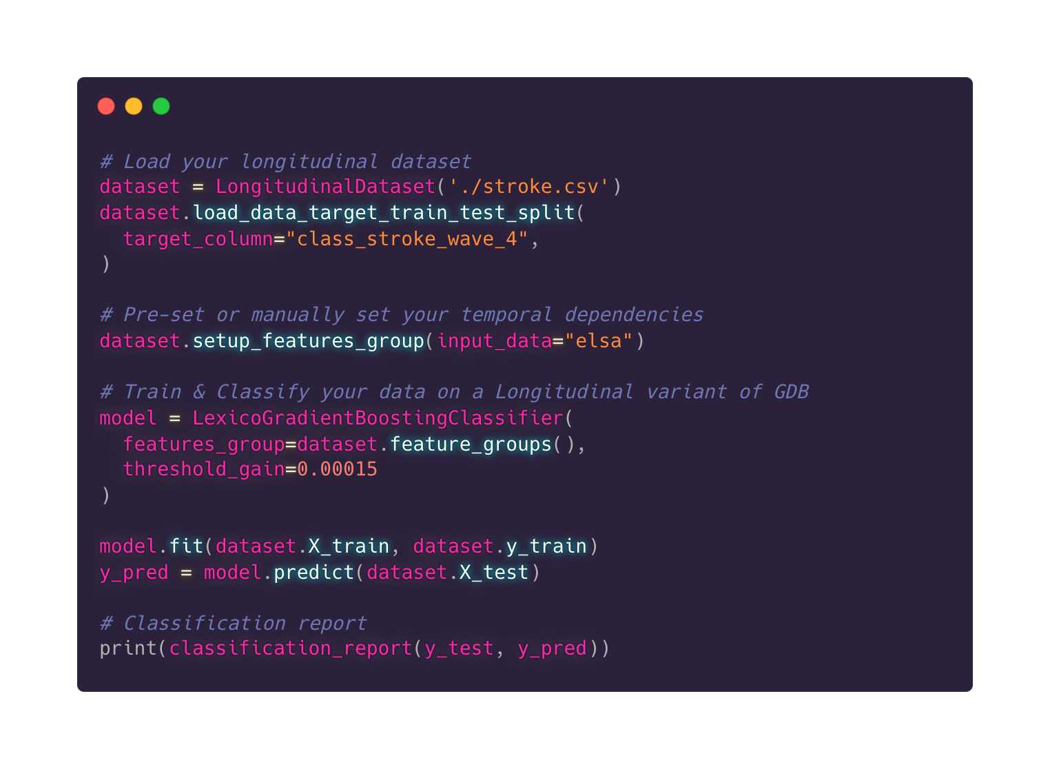 Scikit-Longitudidnal Setup Code